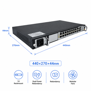 1U XGT0X1U XG(S)-PON OLT ความจุการสลับสัญญาณ 720Gbps อัตราส่วนการแยกสัญญาณ 1:256 ระยะส่ง 40 กม. ระบบจ่ายไฟคู่ OLT สำหรับ FTTH/5G Backhaul - Product Image 2