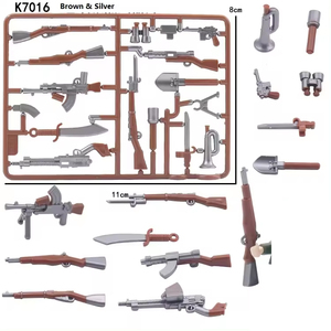 Pack de <span class=keywords><strong>mini</strong></span>-pistolets jouets compatibles avec les figurines de la Seconde Guerre mondiale, ensemble d'équipement d'équipe SWAT, blocs de construction pour garçons, accessoires et équipement de combat. - Product Image 6