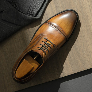 Zapatos de Hombre 2025 de Alta Calidad a Precio de Fábrica, Nuevos, de Cuero Genuino, Transpirables, con Cordones, Punta en Pico, Ligeros, Antideslizantes, para Primavera/Verano - Product Image 6