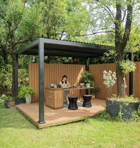 Pergola Moderna in Alluminio con Tetto Retrattile Motorizzato <span class=keywords><strong>per</strong></span> Giardino Esterno, Patio e <span class=keywords><strong>Copertura</strong></span> <span class=keywords><strong>per</strong></span> Carport - Product Image 1
