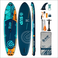 Planche à pagaie gonflable E SUP pour les plages ventées 11'6" avec poids pour le surf et les sports nautiques