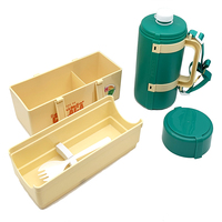 Boîte à lunch en plastique pour enfants, adorable, avec gourde, pour la rentrée scolaire (OEM)