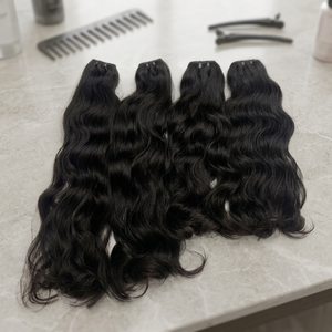 Meilleur Produit : Lot de Cheveux Naturels Bruts, Cuticules Alignées, Ondulés Naturels, Extensions de Cheveux en Tissage, Cheveux Humains Vietnamiens, Couleur Naturelle - Product Image 1