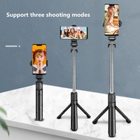 Perche à selfie de 70 cm - Support photo rotatif, trépied allongé, support de diffusion en direct, compatible avec tous les téléphones mobiles, télécommande TikTok