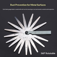 Jauge d'écart de soupape réglable haute précision Tris Gap Gauge 100mm 17 lames, fabriquée en Chine