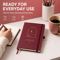 Carnet A5 personnalisé en PU de qualité supérieure, papier 100 g/m², fermeture élastique, double marque-page, attache pour stylo, pour notes quotidiennes, planification, cadeau