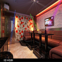 Panneau mural 3D en PVC moderne, imperméable, pour décoration intérieure, en matériau écologique, pour chambre privée