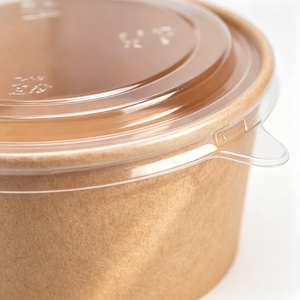 Disposable <b>Bowls</b> <b>Lids</b> Bulk UV Coated Craft Paper <b>Microwave</b> Safe Eco-Friendly Hot/Cold Salad Vegetables Meat Commercial Snack - Product Image 3