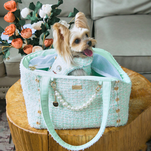 Borsa da Viaggio di Lusso in Tweed per Cani e Gatti di Design per Cuccioli e Gattini - Product Image 2