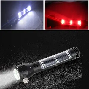 Security Flashlight Powerful USB Rechargeable Magnetic/Compass/Warning Flashlight Multifunctional 2000 Lumens Hunting Flash