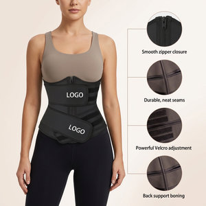 Faja Reductora <span class=keywords><strong>de</strong></span> Látex con 2 Correas y Varillas para Mujer, Moldeadora <span class=keywords><strong>de</strong></span> Cuerpo <span class=keywords><strong>de</strong></span> Torso Largo, Cincher para Adelgazar - Product Image 1