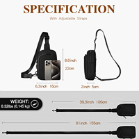 Nieuwe waterdichte schoudertas voor buiten, hardlopen, telefoon, brede band, crossbody tas, sport, yoga, heuptas voor mannen en vrouwen