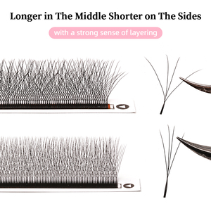 Premade dễ dàng Fan Lash Nhà cung cấp 0.07 hẹp 4D W lông mi mở rộng mềm Camellia lông mi mở rộng - Product Image 4