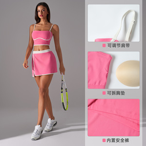 Conjunto Deportivo de Yoga y Running para Mujer, con Sujetador de Alta Sujeción, Diseño Color Block, Nuevo, Efecto Push-Up, Ropa Deportiva - Product Image 3