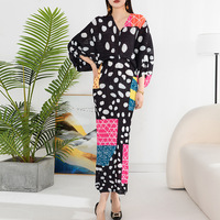 Jupe d'été plissée Miyake Plus Size Loose Long Skirt Wedding Easter Party Bouncing Polka-dot Casual Elegant Dresses Women