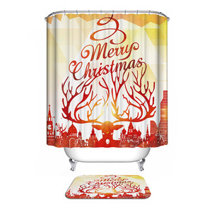 <span class=keywords><strong>Rideau</strong></span> de douche en polyester imperméable de conception de noël <span class=keywords><strong>rideau</strong></span> de fenêtre de <span class=keywords><strong>baignoire</strong></span> résistant à la moisissure créatif - Product Image 5