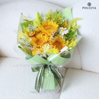 Bouquet de fleurs séchées et préservées faites à la main en gros pour la décoration intérieure, la Saint-Valentin, les anniversaires, la fête des Mères, les remises de diplômes, Noël, Nouveauté