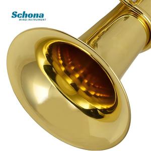 <span class=keywords><strong>Euphonium</strong></span> en Si bémol à <span class=keywords><strong>4</strong></span> clés plates, corps en laiton jaune, finition laquée or et <span class=keywords><strong>pistons</strong></span> en acier inoxydable pour orchestres scolaires - Product Image 5