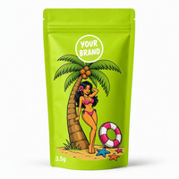 Sacs Doypack en Mylar PE de qualité alimentaire, anti-odeur, thermoscellables, avec fermeture éclair, écologiques, personnalisables avec logo, 3.5g/7g/14g, vente en gros