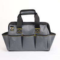 Sac à outils personnalisé de 12 pouces avec 14 poches et bandoulière, sac de transport portable pour électricien, charpentier, constructeur