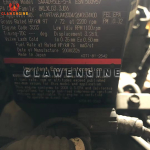 ชุดประกอบเครื่องยนต์ Clawengine SAA4D95LE-5 ขนาด 3.26 ลิตร 4 สูบ เทอร์โบชาร์จ 73 กิโลวัตต์ สำหรับรถตักดิน DF70-10 จัดส่งจากฮ่องกง - Product Image 2