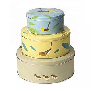 Cấp thực phẩm Vòng <span class=keywords><strong>Cookie</strong></span> kim loại hộp thiếc tùy chỉnh kích thước khác nhau Quà Tặng Biscuit tin container bán buôn - Product Image 2