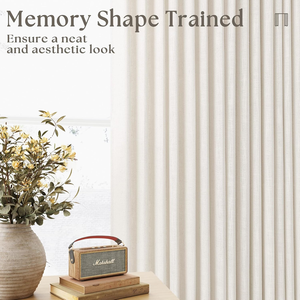 Rideaux en lin mélangé <span class=keywords><strong>beige</strong></span> - L'élégance tissée dans chaque fil - Product Image 2