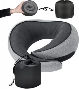 Almohada <span class=keywords><strong>de</strong></span> Viaje para el <span class=keywords><strong>Cuello</strong></span>, Almohada <span class=keywords><strong>de</strong></span> Espuma Viscoelástica para Mayor Comodidad en el Avión, Diseño Compacto <span class=keywords><strong>y</strong></span> Ergonómico para Viajes, Viajes en Auto, Campamentos - Product Image 4