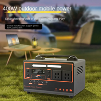 Panel Surya Portabel 300W 400W Isi Ulang Baterai Lithium Ion Gelombang Sinus Murni Sumber Daya Darurat untuk Berkemah di Luar Ruangan