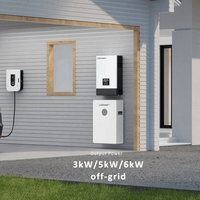 Système de stockage d'énergie parallèle hors réseau LUXPOWER SNA 5000, onduleur solaire 5KW pour usage domestique