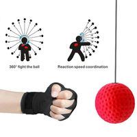 Balle de réflexe de coordination améliorée Libération du stress Boxe Balle magique Absorption de la sueur Réflexe de boxe élastique réglable
