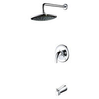 Offre spéciale Valve à pression équilibrée Salle de bain Style pluie Nickel brossé Dissimulé Laiton Douche Mitigeur Robinet Bain Douche Ensemble