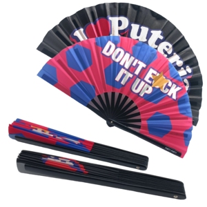 Bsbh 2025 Cá Nhân Tre Đen Clack Người Hâm Mộ Biểu Tượng Tùy Chỉnh 13 Inch 33Cm Gấp <span class=keywords><strong>Fan</strong></span> Đối Với Đảng Lớn Tre Fording Người Hâm Mộ - Product Image 1