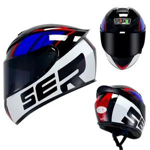 Casco de motocicleta inteligente para venta al por mayor, negro, blanco, XXL, OEM, China, embalaje de carcasa, Color plástico, doble soporte, ABS de seguridad