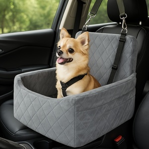 Abnehmbarer und Waschbarer Hunde-Autositz als Sitzerhöhung, Reisebett für Haustiere mit Aufbewahrungstaschen und Sicherheitsgurt - Product Image 2