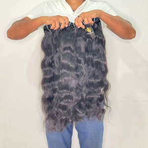 Raw virgin indian Unprocessed hair weave,virgin cuticle aligned indian human hair, Natural Indian cuticle aligned hair - Product Image 1