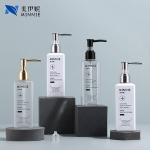 Minnie Transparent Square PET <b>Bottle</b> 250ml Lotion <b>Pump</b> Cosmetic Packaging Skincare Refill <b>Bottle</b> - Product Image 1