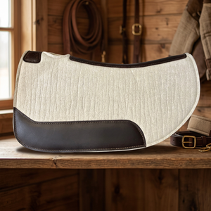 Selle Western en feutre de laine de haute qualité pour Barrel Racer avec contour en cuir - Product Image 4