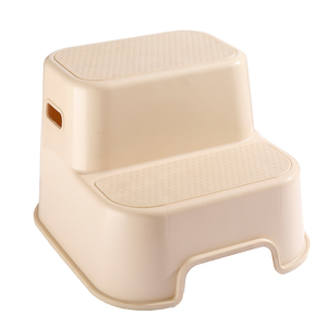 Muebles para el hogar PP plástico TPR superficie Gama completa antideslizante estera Niño 2 Paso niños sentado silla taburete de baño - Product Image 1