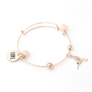 V & R brazalete idiota 3pcs un conjunto de de <span class=keywords><strong>amor</strong></span> de corazón chapado <span class=keywords><strong>en</strong></span> oro rosa ajustable pulsera conjunto - Product Image 4