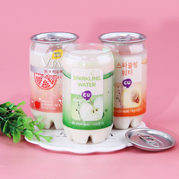 Pot de jus de couvercle facile à ouvrir en plastique transparent pour boisson gazeuse en plastique pour l'emballage de boisson énergisante au thé au lait
