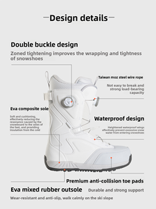 VAMEI Chaussures <span class=keywords><strong>de</strong></span> <span class=keywords><strong>ski</strong></span> tout-terrain à double boucle, à enfiler rapidement, avec semelle EVA intégrale, pour la montagne - Product Image 5