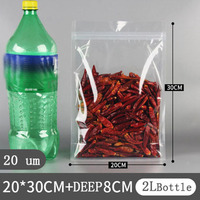 Pochettes transparentes à fermeture thermique en PE, sachets à fermeture éclair pour aliments écrous fruits secs, unités