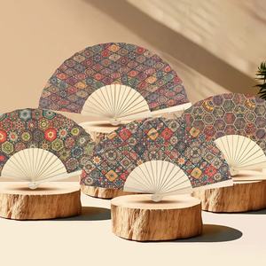 Abanico de Mano de Madera de Estilo Vintage con Diseño de Corteza, Color Personalizado, Material de Madera + Polialgodón para Regalos Promocionales - Product Image 3