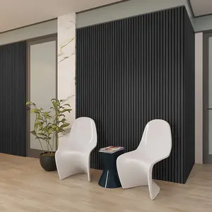 High Performance Acoustic Wood Wall Panel Wooden Wall Wood Slats Acoustic Felt Akupanel Slatted Wall Panels