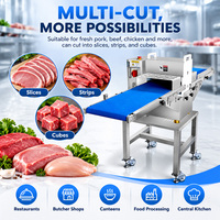 Machine à trancher la viande industrielle automatique Xibao pour viande, capacité de 300 à 500 kg/h, lames en acier allié, épaisseur personnalisable