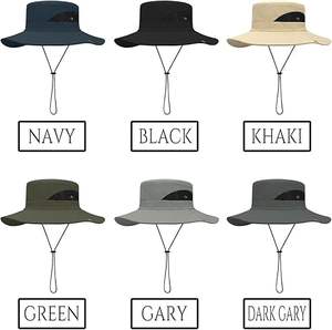Chapeau de pêche à large bord unisexe personnalisé HKZB pour l'extérieur, pliable avec cordon de serrage, résistant à l'eau et à séchage rapide - Product Image 2
