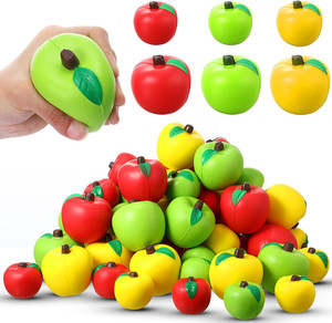 Nhà Máy Biểu Tượng Tùy Chỉnh Đảng Ủng hộ Mềm PU Bọt Thần tài Apple Trái Cây Căng Thẳng Làm Giảm Đồ Chơi Quả Bóng Trái Cây Chống Căng Thẳng Bóng - Product Image 2