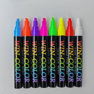 Marqueurs effaçables à <span class=keywords><strong>sec</strong></span> personnalisables avec logo, craie liquide colorée effaçable pour tableau blanc, peinture pour fenêtre et stylos marqueurs de style pinceau oblique - Product Image 3