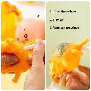 Juguete inflable realista con forma de dinosaurio con temática oceánica, linda pelota antiestrés con forma de animal, mini juguete de goma suave para niños - Product Image 4